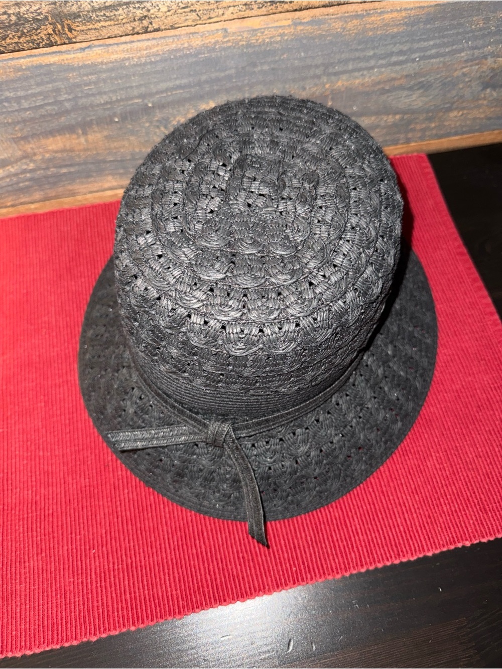 YNS Generic Black Woven Bucket Hat with Knot Band